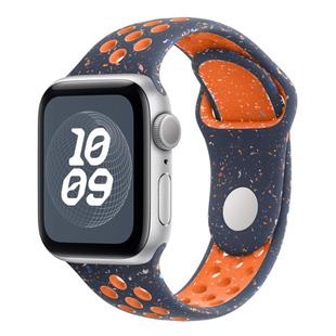 For Apple Watch 46mm / 49mm / 45mm / 44mm Coloful Silicone Watch Band(Dark Blue Mango)