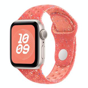 For Apple Watch 46mm / 49mm / 45mm / 44mm Coloful Silicone Watch Band(Orange Pink)