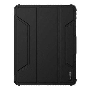 For iPad Air 11 2024 / 2025 NILLKIN Bumper Pro Folding Style Tablet Leather Case(Black)