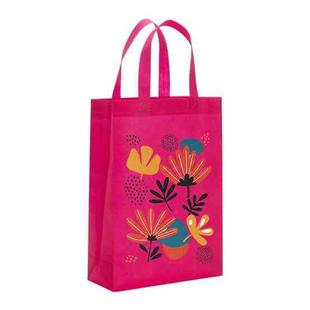 Flowers Printed Non-woven Fabric Bag Print On Your Demand, Size:38x30x10cm(Rose Red)