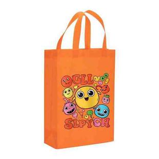 Funny Face Printed Non-woven Fabric Bag Print On Your Demand, Size:35x25x10cm(Orange)