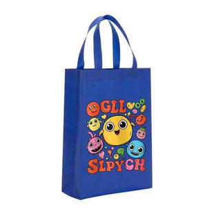 Funny Face Printed Non-woven Fabric Bag Print On Your Demand, Size:38x30x10cm(Royal Blue)