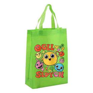 Funny Face Printed Non-woven Fabric Bag Print On Your Demand, Size:38x30x10cm(Fruit Green)