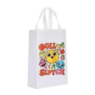 Funny Face Printed Non-woven Fabric Bag Print On Your Demand, Size:41x35x12cm(White)
