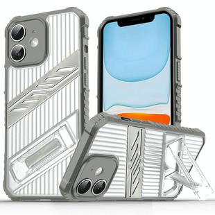 For iPhone 11 Plating Holder PC Hybrid TPU Phone Case(Space Gray)