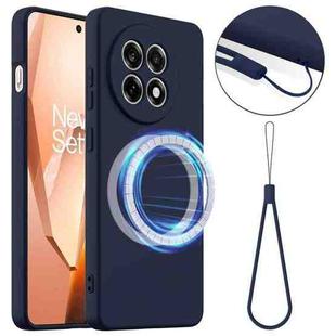 For OnePlus 13R / Ace 5 / Ace 5 Pro Shockproof Silicone Magsafe Phone Case(Navy Blue)