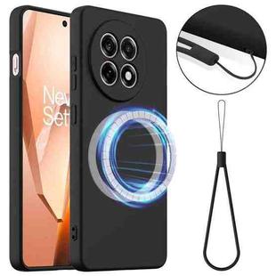 For OnePlus 13R / Ace 5 / Ace 5 Pro Shockproof Silicone Magsafe Phone Case(Black)