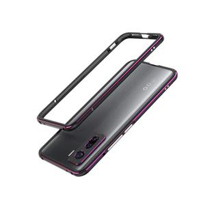 For Vivo iQOO 5 & 5 Pro Aluminum Alloy Shockproof Protective Bumper Frame(Black Purple)
