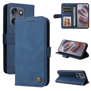 For Motorola Edge 50 Neo / ThinkPhone 25 Skin Feel Life Tree Metal Button Leather Phone Case(Blue)