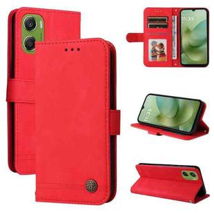 For Motorola Moto G06 4G Skin Feel Life Tree Metal Button Leather Phone Case(Red)