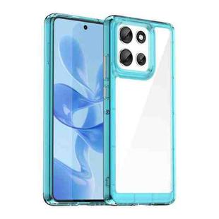 For Motorola Moto G86 5G Colorful Series Acrylic Hybrid TPU Phone Case(Transparent Blue)
