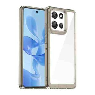 For Motorola Moto G100 Pro 5G Colorful Series Acrylic Hybrid TPU Phone Case(Transparent Grey)