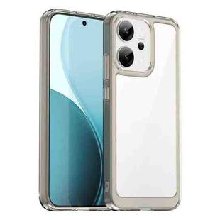 For OPPO Reno14 Global Colorful Series Acrylic Hybrid TPU Phone Case(Transparent Grey)