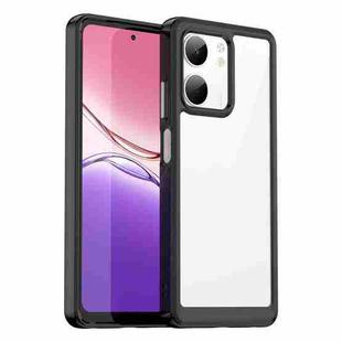 For OPPO A5x 4G Colorful Series Acrylic Hybrid TPU Phone Case(Black)