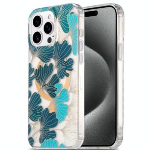 For iPhone 15 Pro Max Dual-side Laminating IMD MagSafe Phone Case(Leaves)