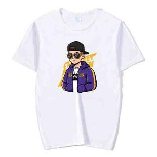 Hipster Printed Round Neck Modal Short Sleeve T-shirt Print On Your Demand, Size:M(White)