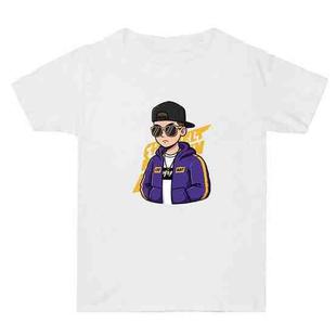 Hipster Printed Summer Baggy Cotton Short Sleeve T-shirt Print On Your Demand, Size:S(White)