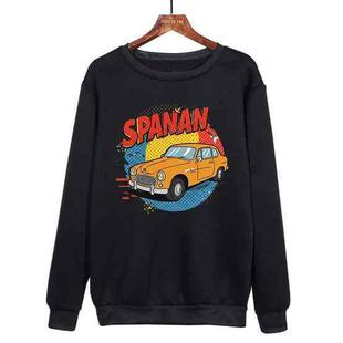 Car Printed Casual Loose Round Neck Sweatshirt Print On Your Demand, Size:XXXL(Black)
