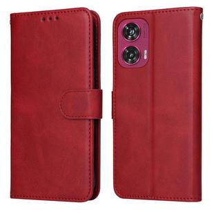 For Motorola Edge 50 Fusion Classic Calf Texture Flip Leather Phone Case(Red)