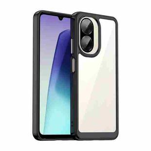 For Redmi A5 4G 173.3mm EU Colorful Series Acrylic Hybrid TPU Phone Case(Black)