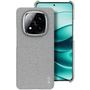 For Redmi Note 14 Pro+ 5G imak Ruiyi Series Cloth Texture PU + PC Phone Case(Light Grey)