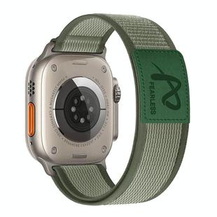 For Apple Watch 42mm / 41mm / 40mm / 38mm Fearless Trail Loop Nylon Band(Green)