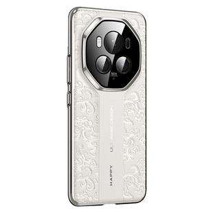For Honor Magic6 Cloud Dragon Pattern Plain Leather PC Phone Case(Black)