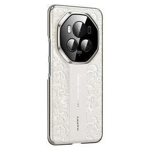 For Honor Magic6 Pro Cloud Dragon Pattern Plain Leather PC Phone Case(Black)
