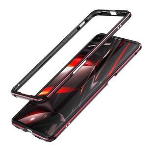 For OPPO Reno3 Pro Aluminum Alloy Shockproof Protective Bumper Frame(Black Red)