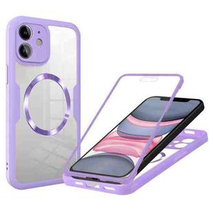 For iPhone 11 CD Texture MagSafe Phone Case(Purple)