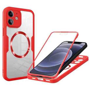 For iPhone 12 CD Texture MagSafe Phone Case(Red)