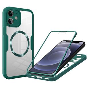 For iPhone 12 CD Texture MagSafe Phone Case(Green)
