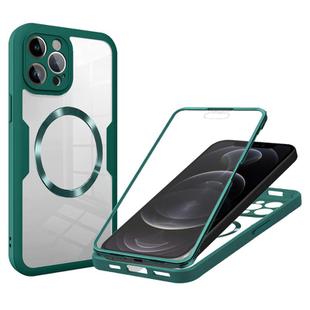 For iPhone 12 Pro CD Texture MagSafe Phone Case(Green)