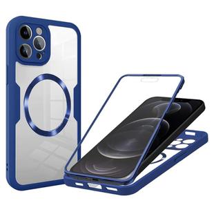 For iPhone 12 Pro Max CD Texture MagSafe Phone Case(Blue)
