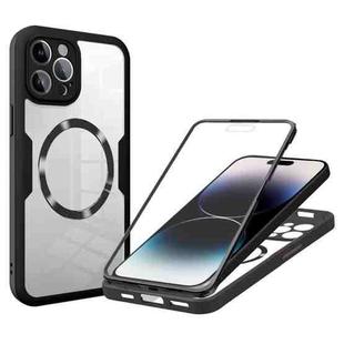 For iPhone 14 Pro CD Texture MagSafe Phone Case(Black)