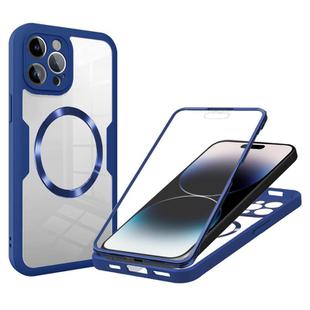 For iPhone 14 Pro CD Texture MagSafe Phone Case(Blue)