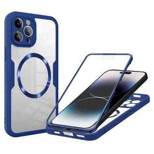 For iPhone 14 Pro Max CD Texture MagSafe Phone Case(Blue)