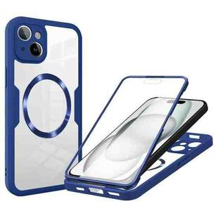 For iPhone 15 CD Texture MagSafe Phone Case(Blue)