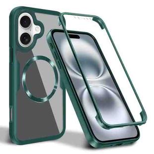 For iPhone 16 CD Texture MagSafe Phone Case(Green)
