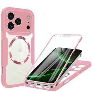 For iPhone 17 Pro Max CD Texture MagSafe Phone Case(Pink)