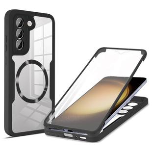 For Samsung Galaxy S23 5G CD Texture MagSafe Phone Case(Black)