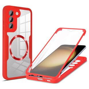 For Samsung Galaxy S23+ 5G CD Texture MagSafe Phone Case(Red)