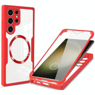 For Samsung Galaxy S23 Ultra 5G CD Texture MagSafe Phone Case(Red)