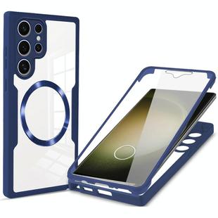 For Samsung Galaxy S23 Ultra 5G CD Texture MagSafe Phone Case(Blue)