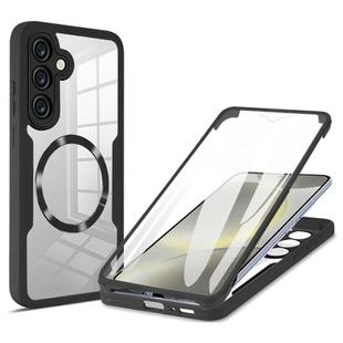 For Samsung Galaxy S25+ / S24+ 5G CD Texture MagSafe Phone Case(Black)