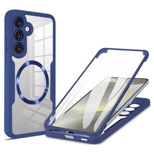 For Samsung Galaxy S25+ / S24+ 5G CD Texture MagSafe Phone Case(Blue)