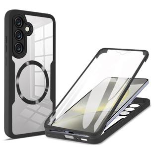 For Samsung Galaxy S25 / S24 5G CD Texture MagSafe Phone Case(Black)
