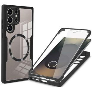 For Samsung Galaxy S25 Ultra 5G CD Texture MagSafe Phone Case(Black)