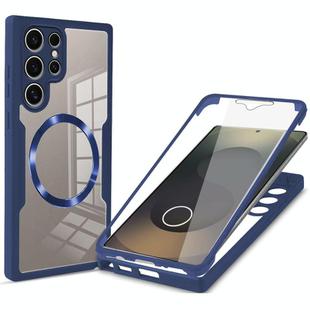 For Samsung Galaxy S25 Ultra 5G CD Texture MagSafe Phone Case(Blue)