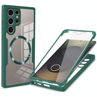 For Samsung Galaxy S25 Ultra 5G CD Texture MagSafe Phone Case(Green)